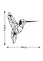Wallity Bird Escultura de pared de metal negra